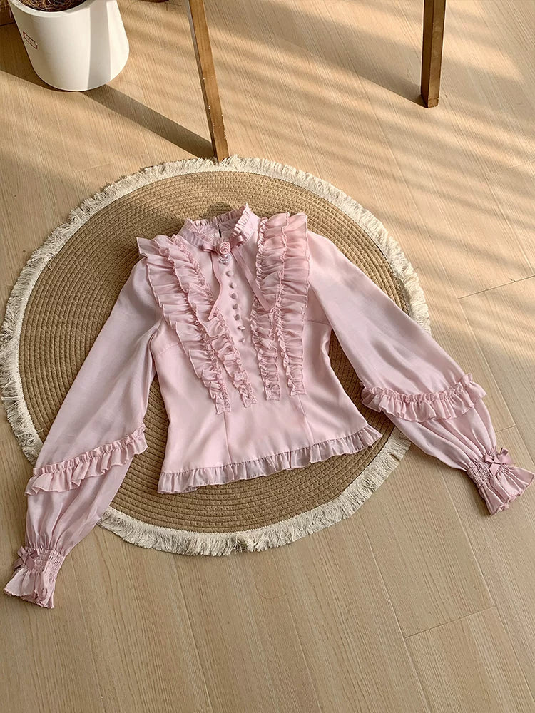 Miss Laura - Versatile Classic Lolita Blouse, Lattern Sleeves - Image 23