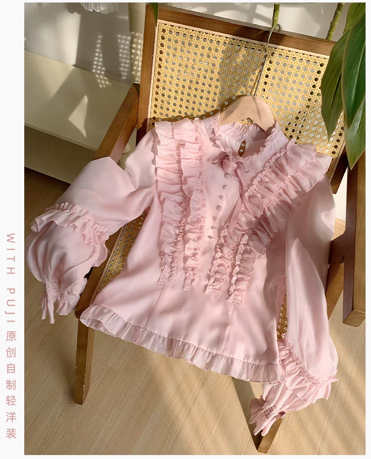 Miss Laura - Versatile Classic Lolita Blouse, Lattern Sleeves - Image 24