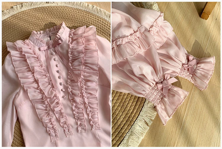 Miss Laura - Versatile Classic Lolita Blouse, Lattern Sleeves - Image 25
