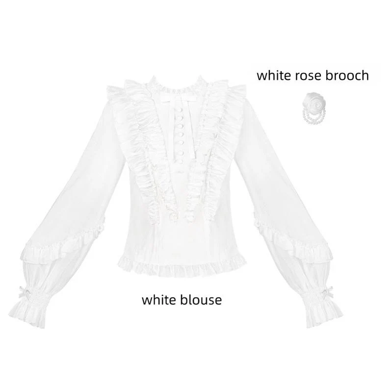 Miss Laura - Versatile Classic Lolita Blouse, Lattern Sleeves - Image 29