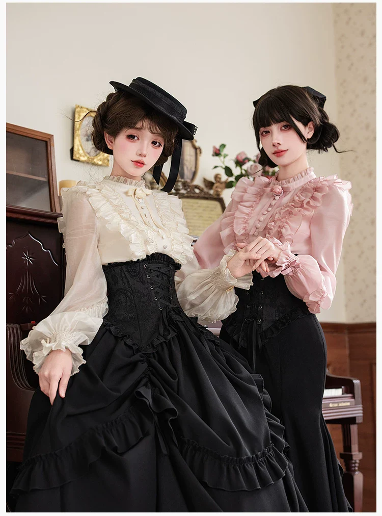 Miss Laura - Versatile Classic Lolita Blouse, Lattern Sleeves - Image 3