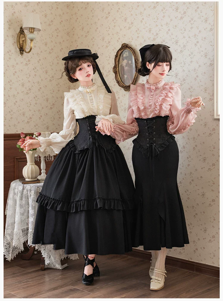 Miss Laura - Versatile Classic Lolita Blouse, Lattern Sleeves - Image 4
