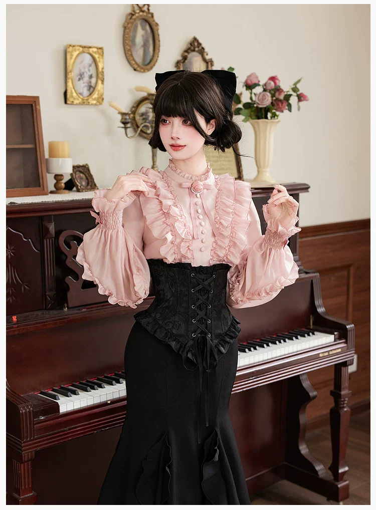 Miss Laura - Versatile Classic Lolita Blouse, Lattern Sleeves - Image 5