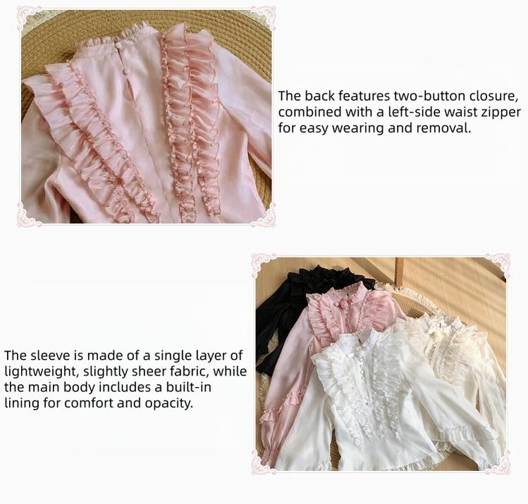 Miss Laura - Versatile Classic Lolita Blouse, Lattern Sleeves - Image 9