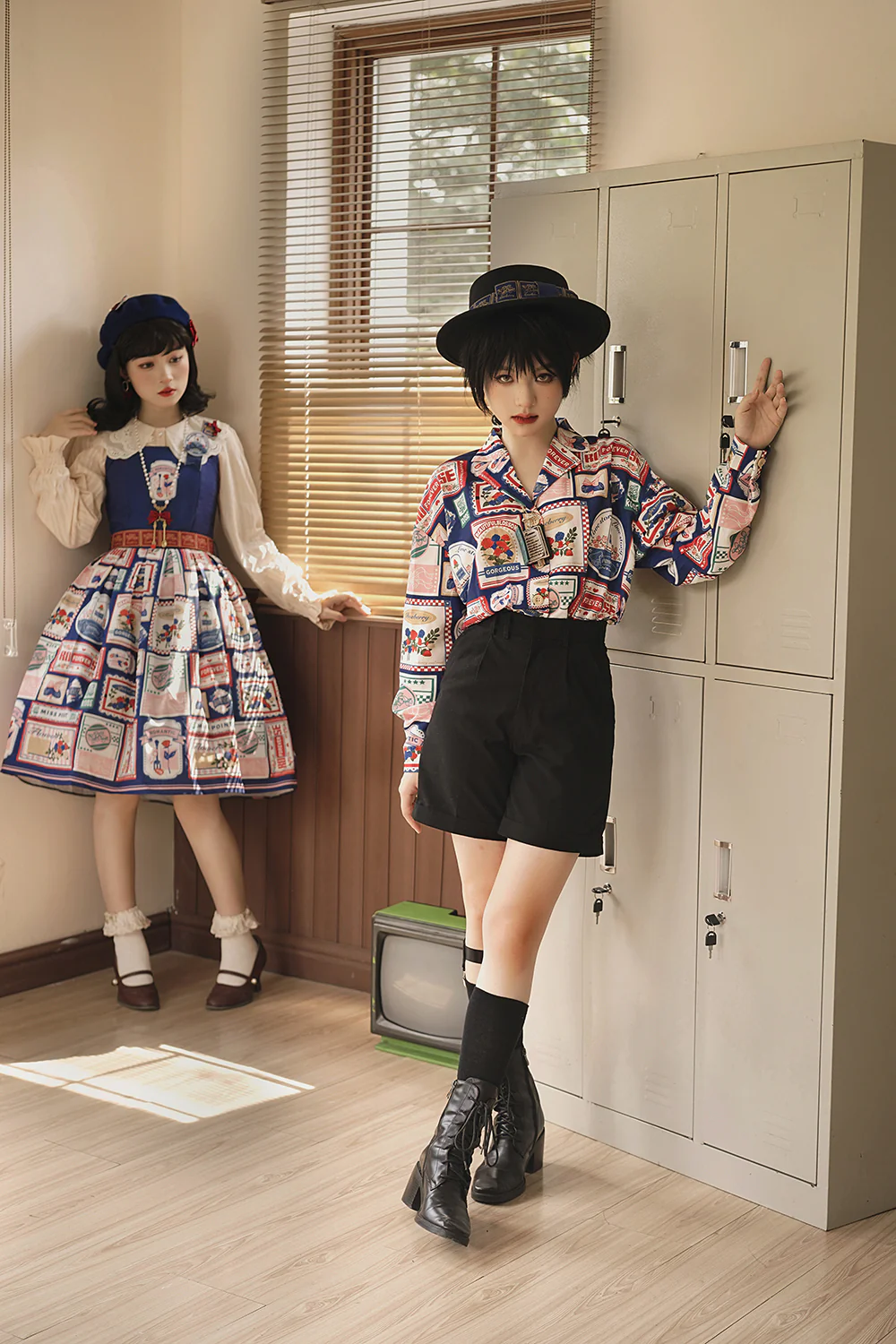 Strawberry Rose - Vintage American Casual Lolita Jumper Dress - Image 19