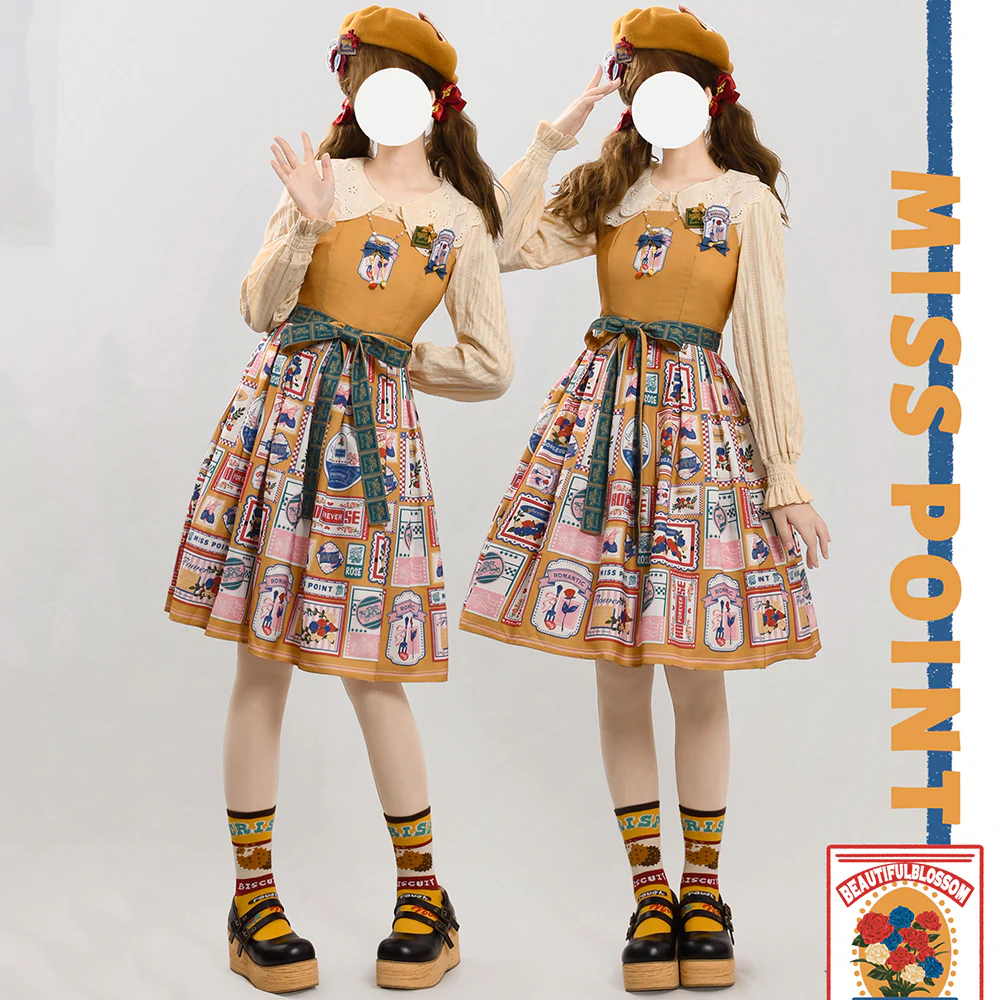 Strawberry Rose - Vintage American Casual Lolita Jumper Dress - Image 5