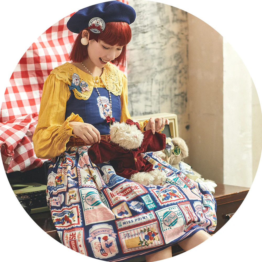 Strawberry Rose - Vintage American Casual Lolita Jumper Dress - Image 8