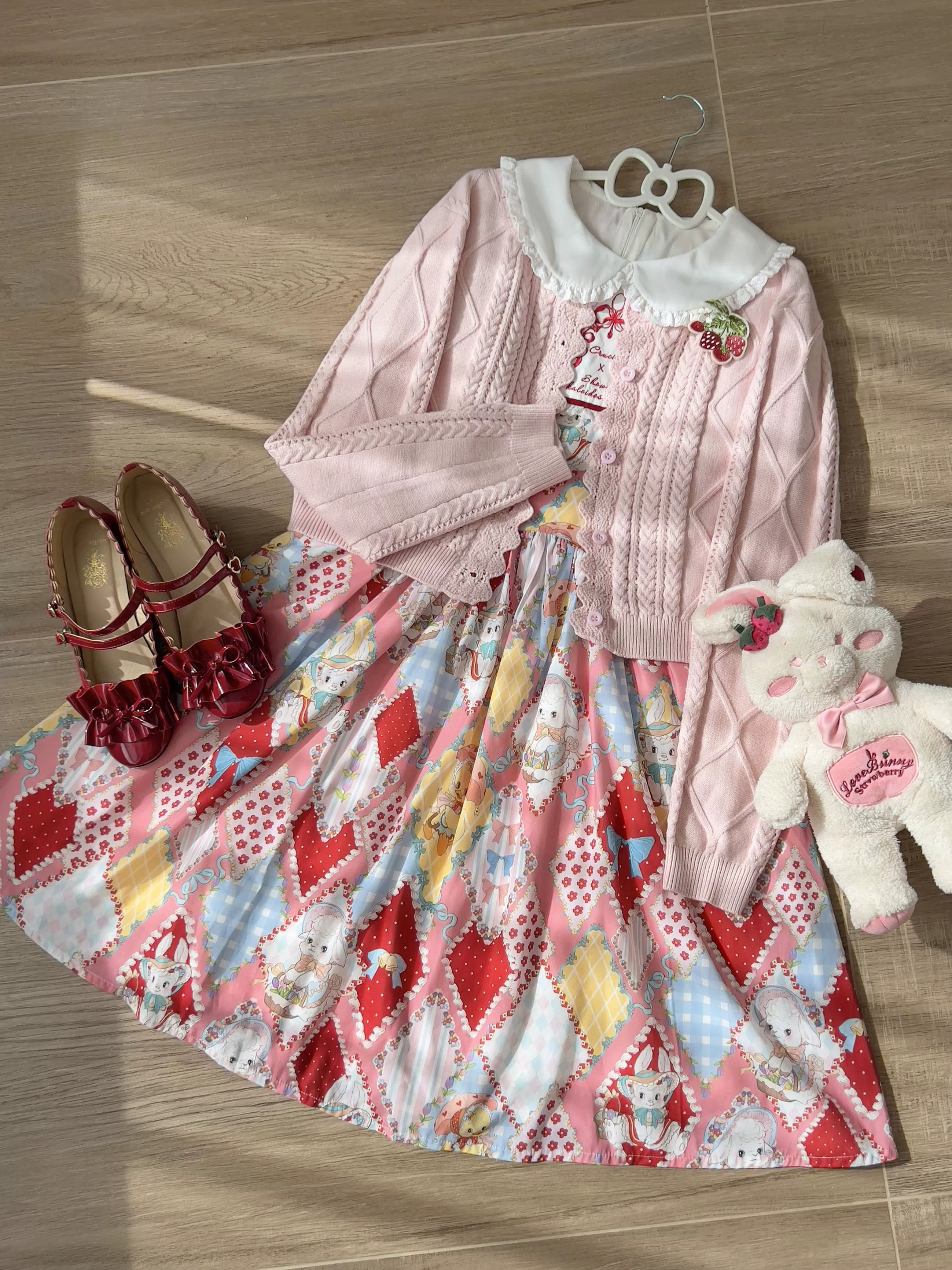 Soft Thought - Vintage Lolita Cardigan Short Knitting Sweater - Image 3