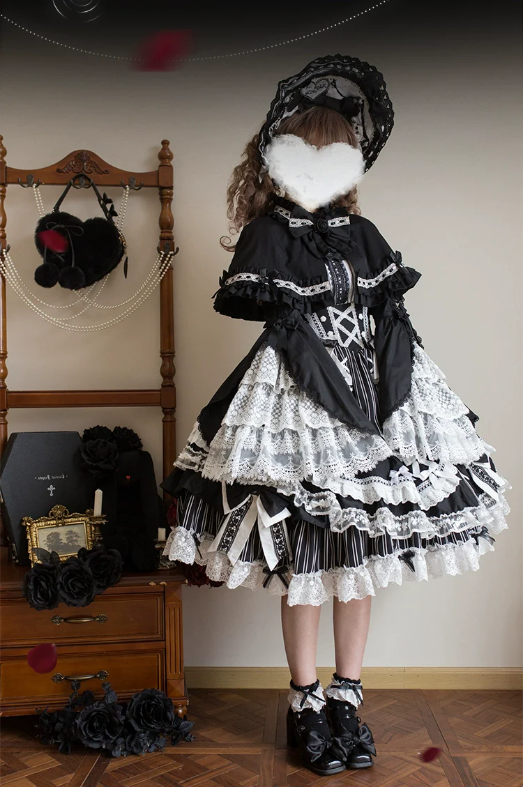 Lost Aqua - Vintage Lolita Dress Set, Cotton Shirt - Image 13