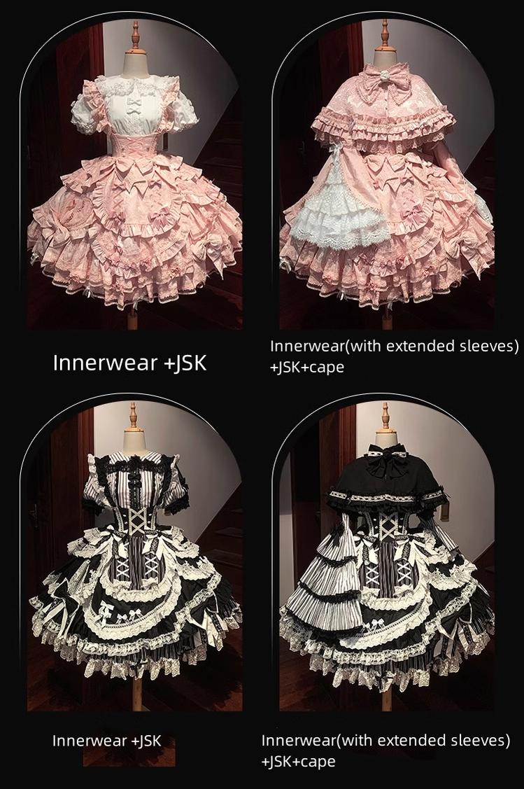 Lost Aqua - Vintage Lolita Dress Set, Cotton Shirt - Image 20