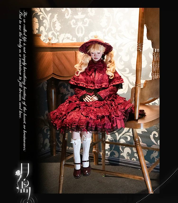 Lost Aqua - Vintage Lolita Dress Set, Cotton Shirt - Image 8