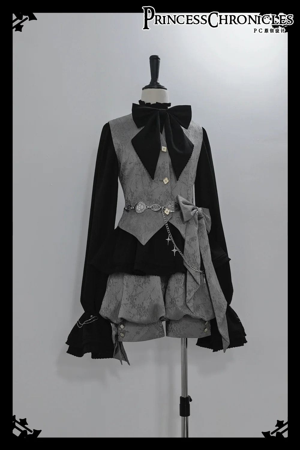 Rabbit Hunting Glacier Gray - Vintage Lolita Grey Coat Kawaii Rabbit Ear Set - Image 17