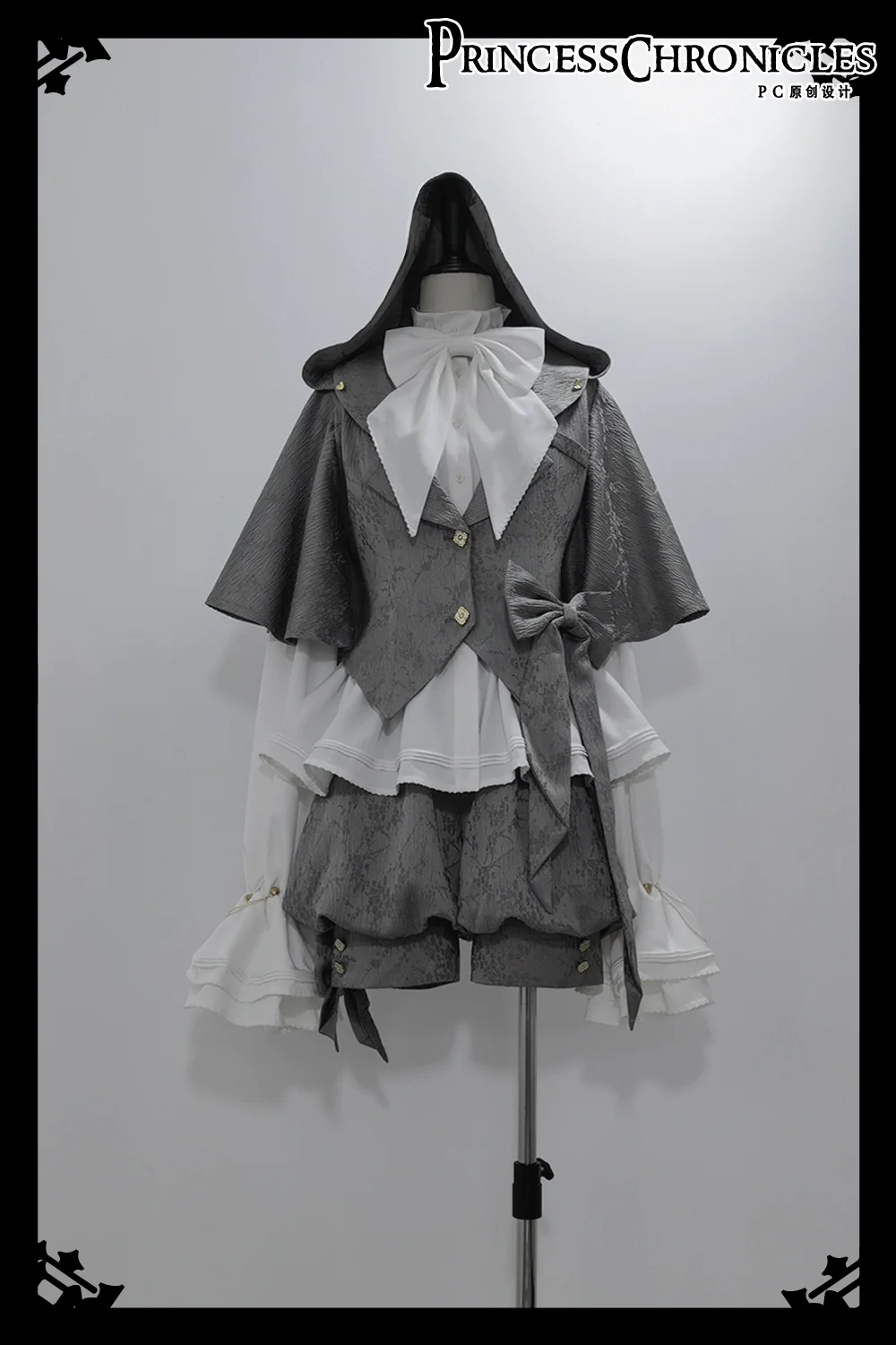 Rabbit Hunting Glacier Gray - Vintage Lolita Grey Coat Kawaii Rabbit Ear Set - Image 19