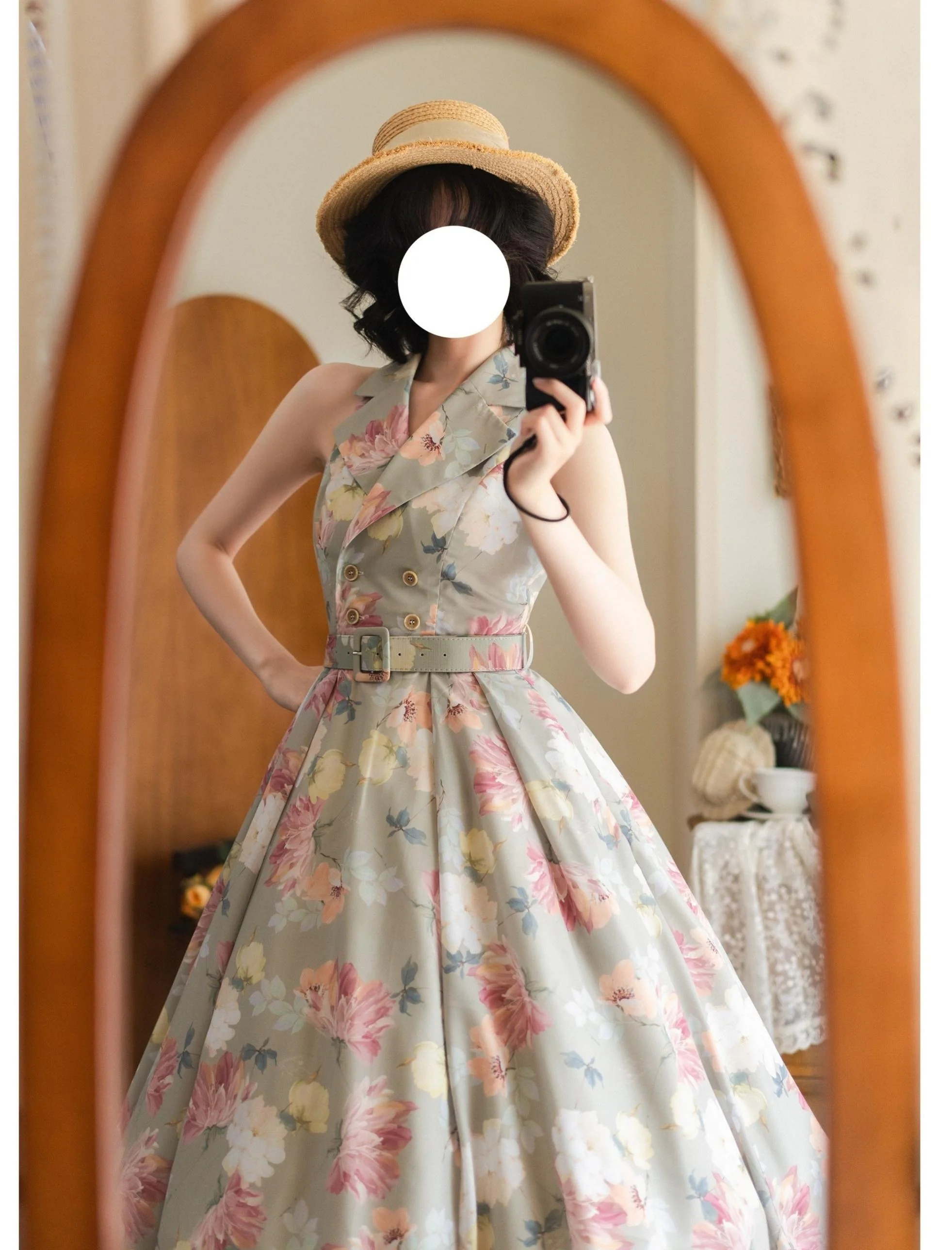 Afternoon Forest - Vintage Lolita Halter-neck JSK Dress in French Style - Image 19
