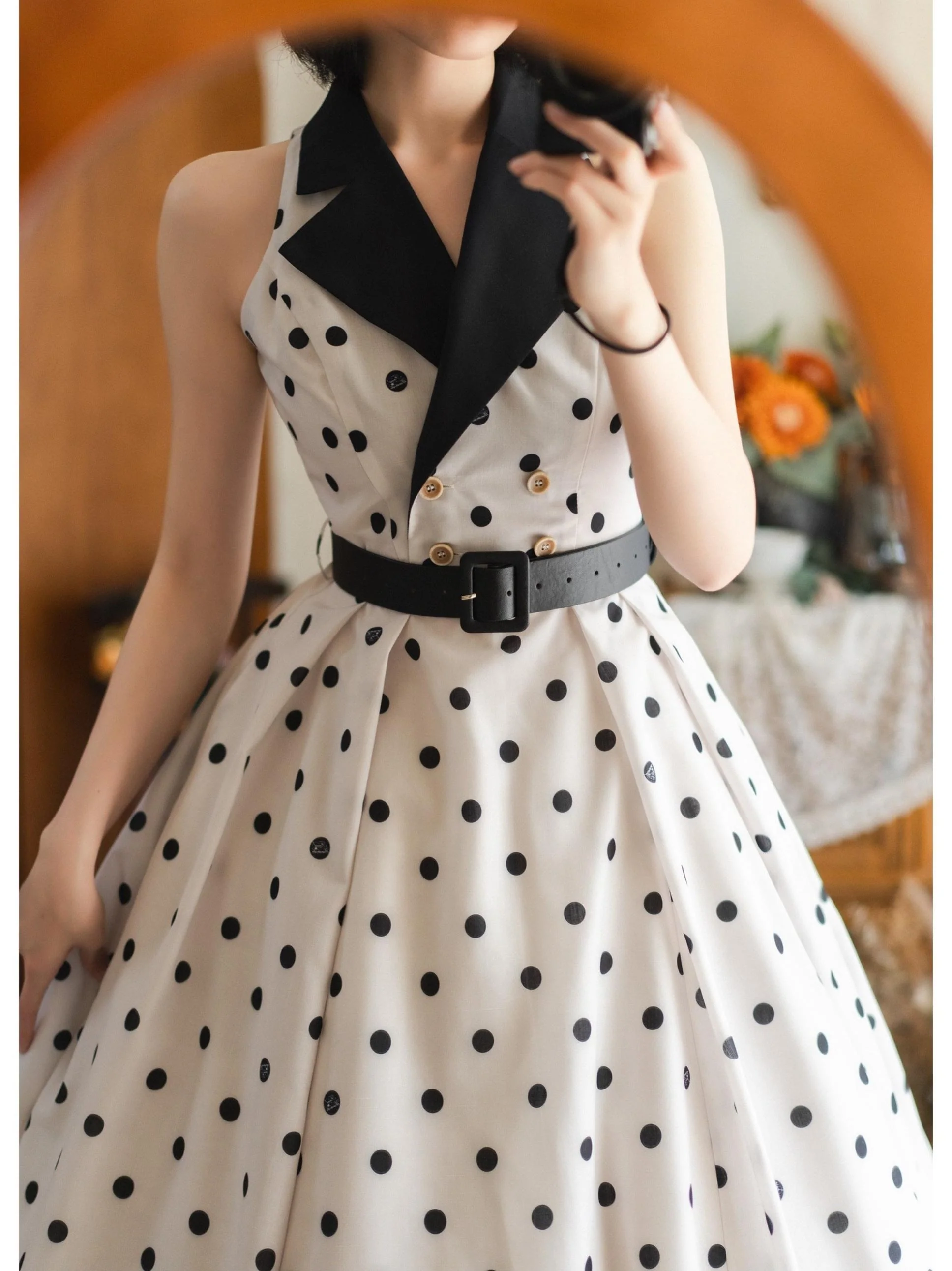 Afternoon Forest - Vintage Lolita Halter-neck JSK Dress in French Style - Image 5