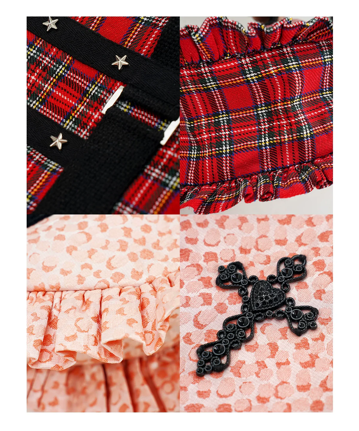 SOS MEME CLUB - Vintage Lolita Heart Shaped Plaid Dot Print JK Uniform Bag - Image 34