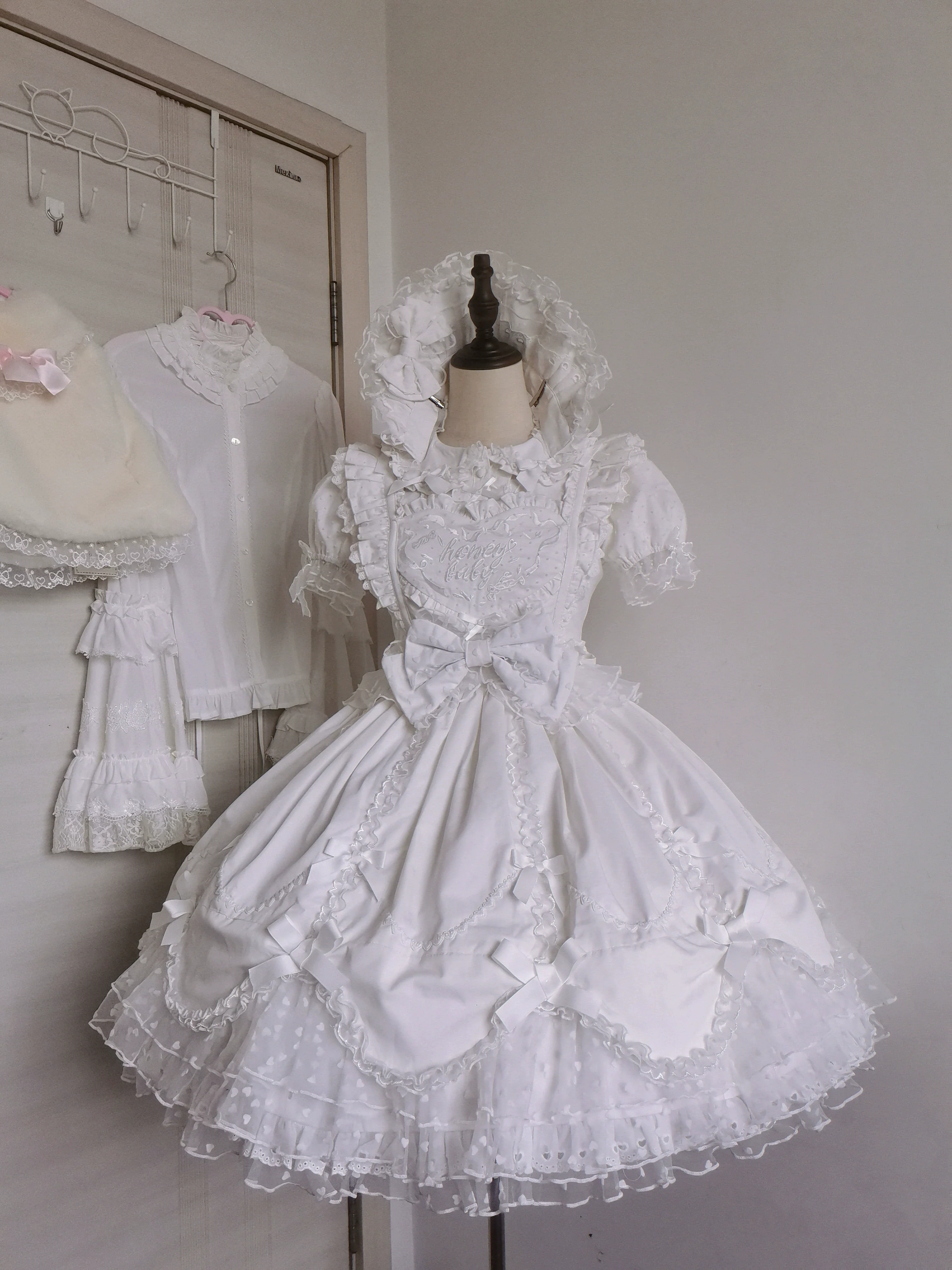 Sweet Diary SP - Vintage Lolita Jumper Dress Petal-like Hem JSK Headdress Set - Image 43