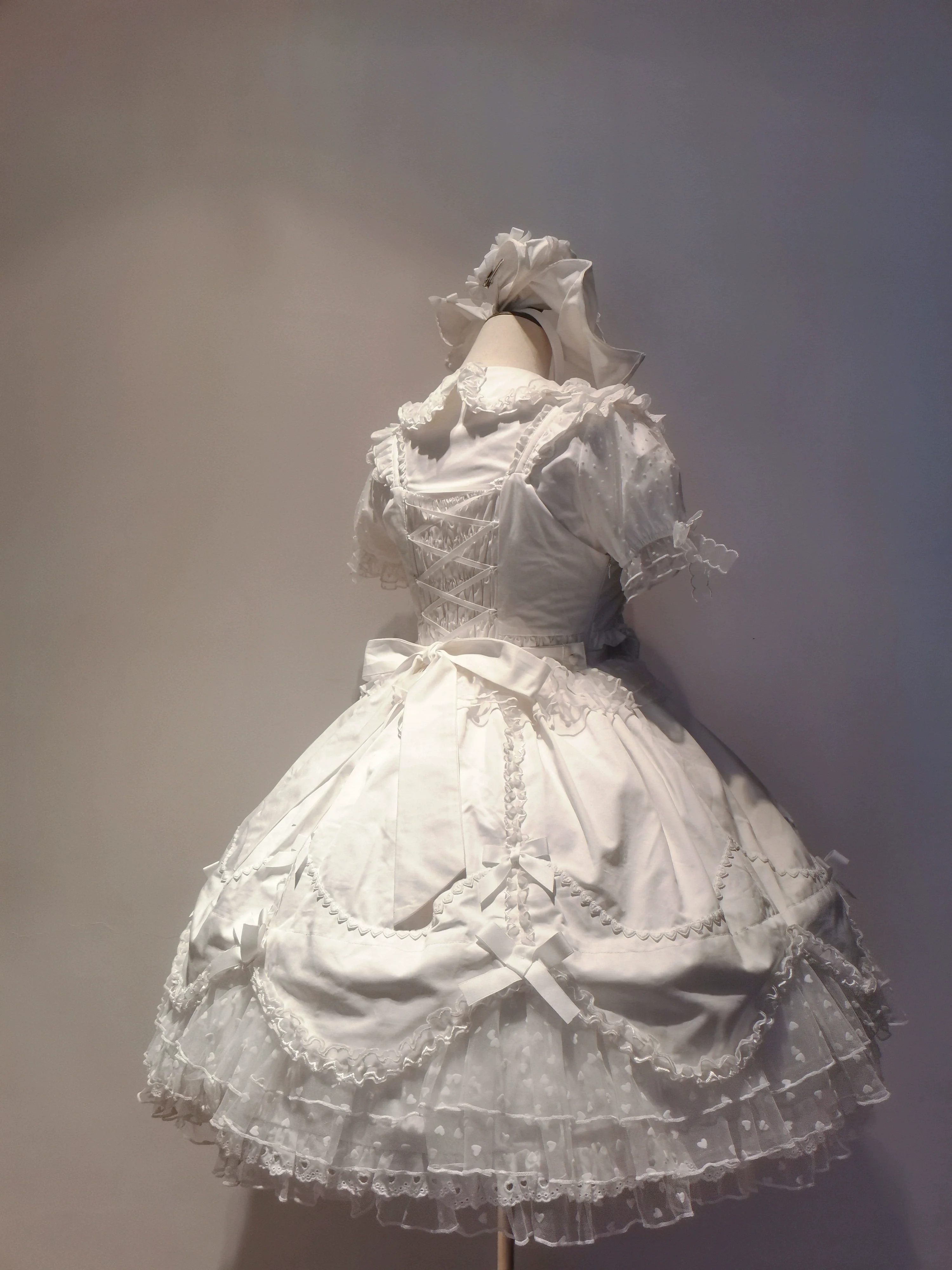 Sweet Diary SP - Vintage Lolita Jumper Dress Petal-like Hem JSK Headdress Set - Image 48