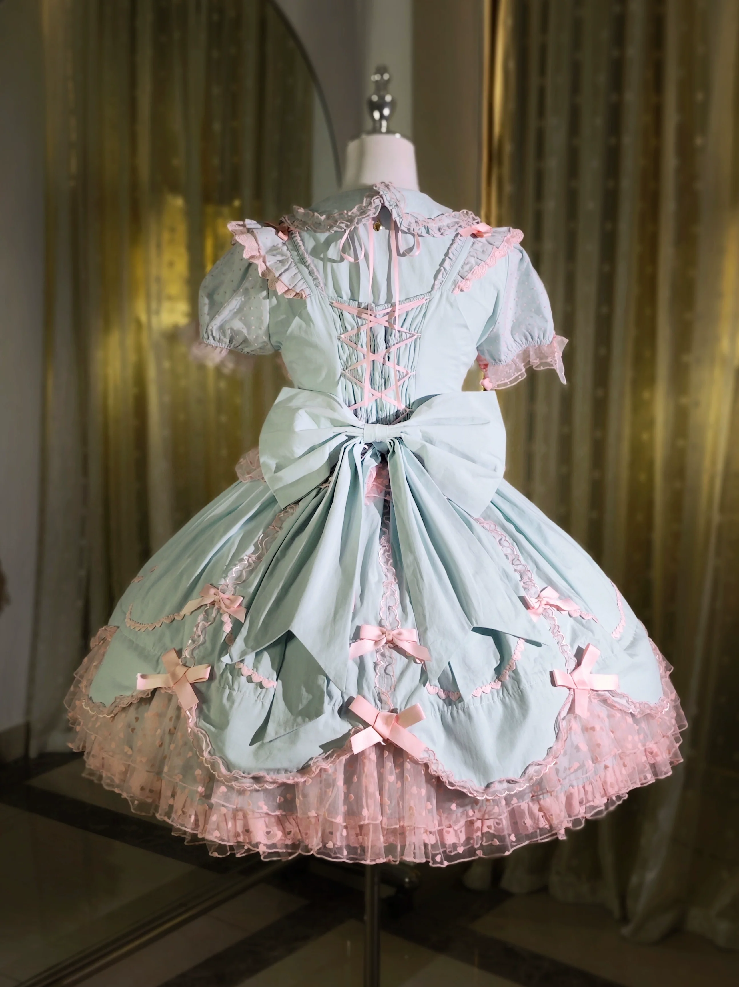 Sweet Diary SP - Vintage Lolita Jumper Dress Petal-like Hem JSK Headdress Set - Image 50