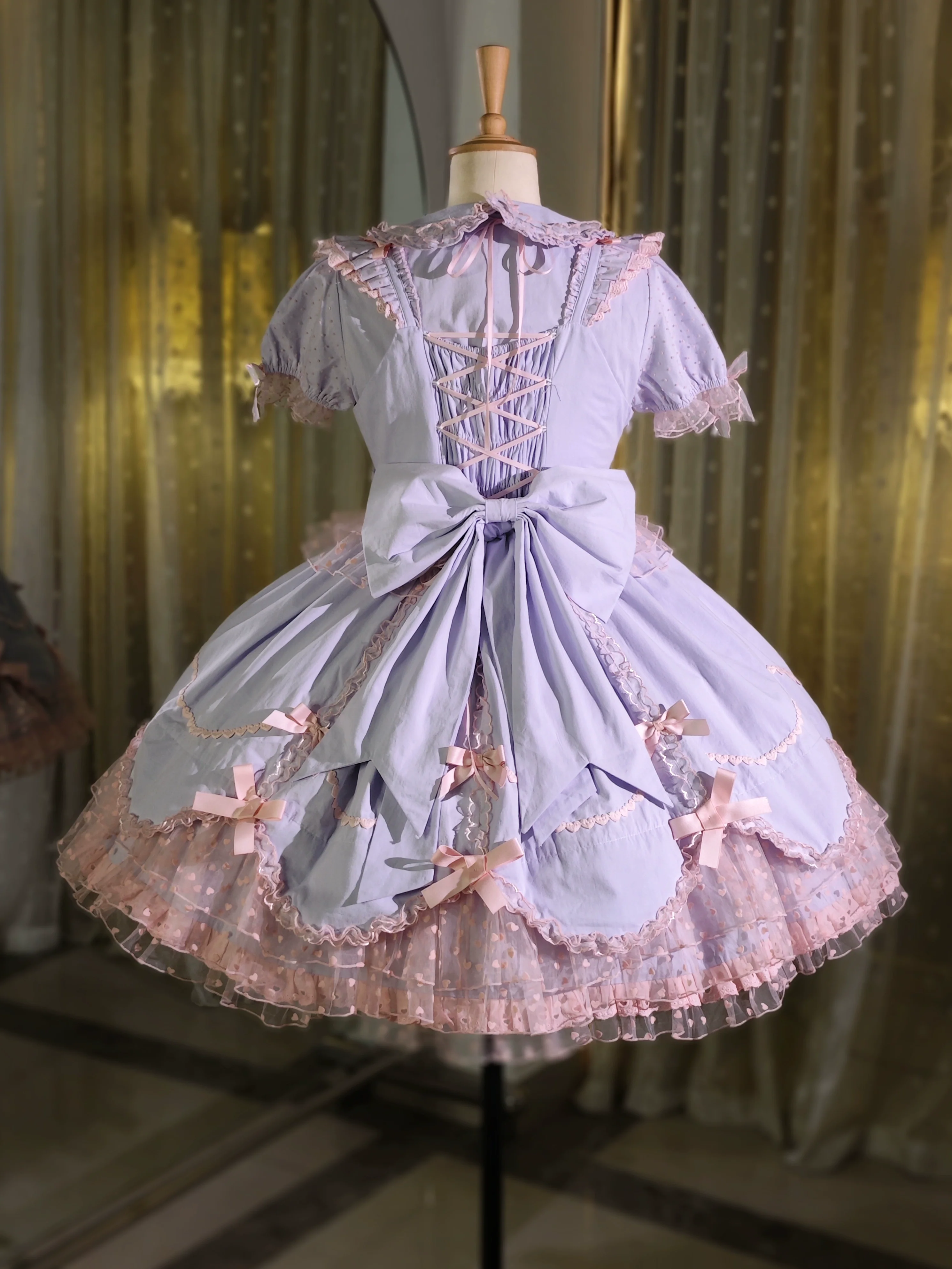 Sweet Diary SP - Vintage Lolita Jumper Dress Petal-like Hem JSK Headdress Set - Image 52