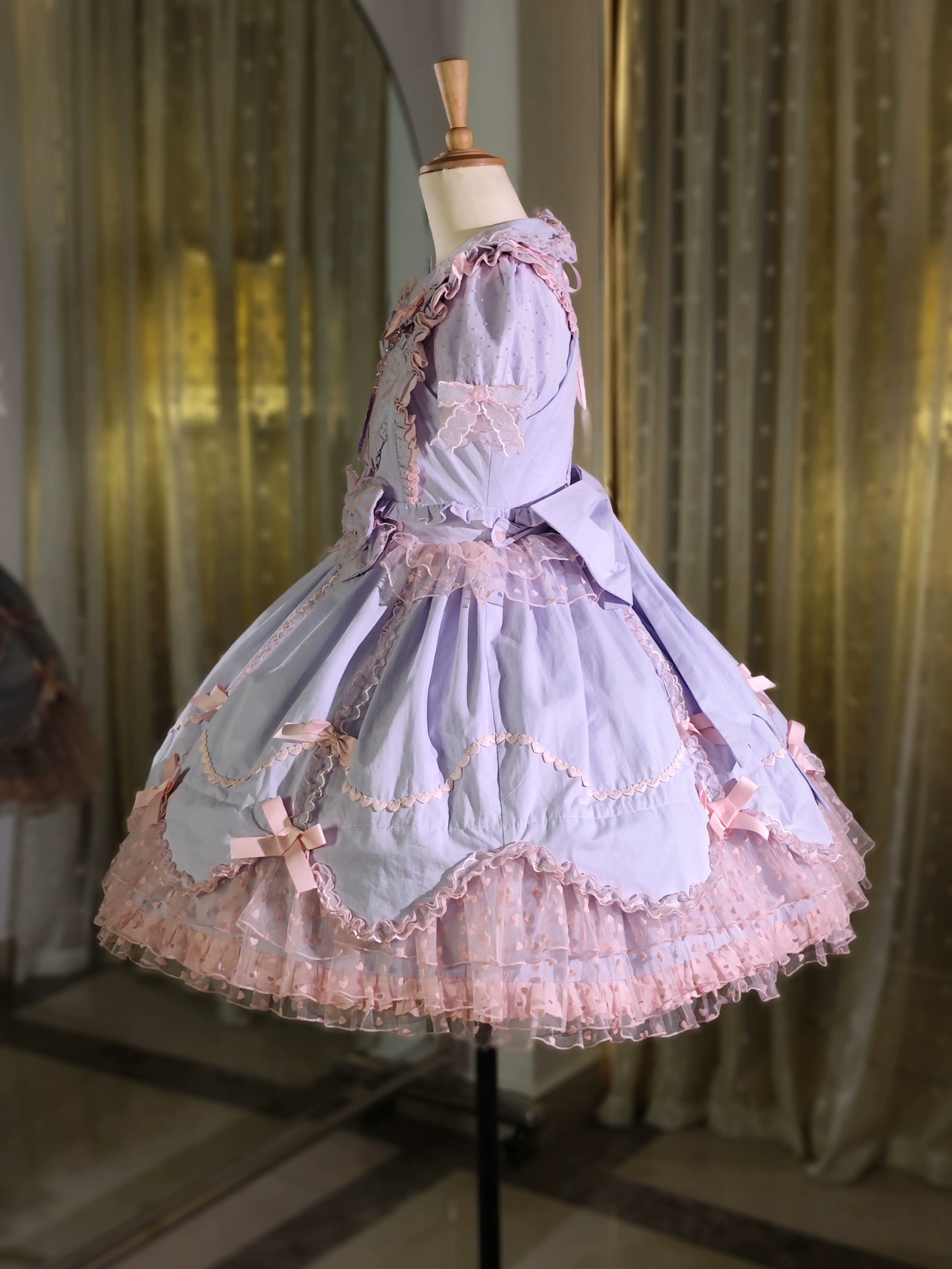Sweet Diary SP - Vintage Lolita Jumper Dress Petal-like Hem JSK Headdress Set - Image 54