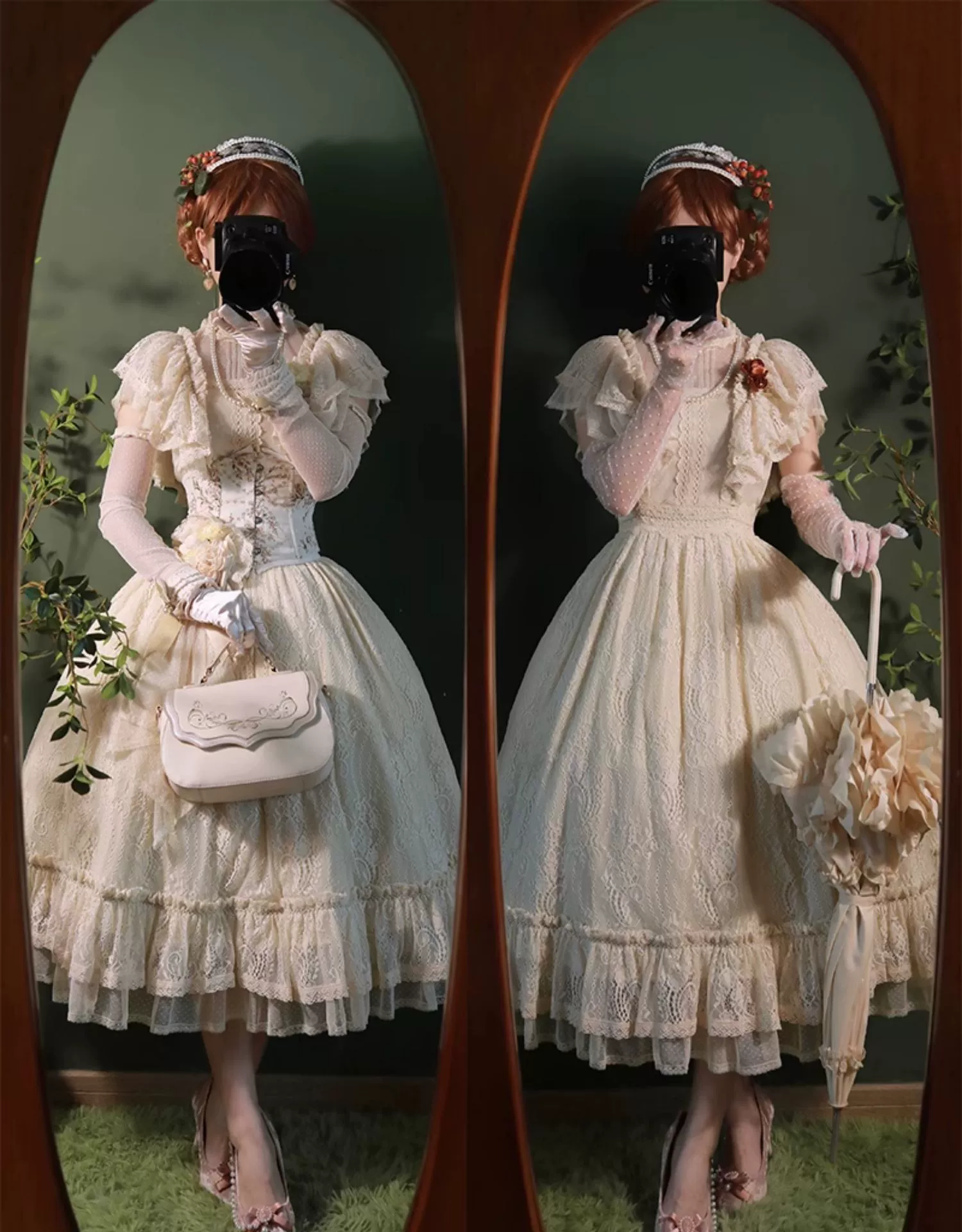 BittterSweet - Vintage Lolita OP Dress, Lace Long Dress - Image 18