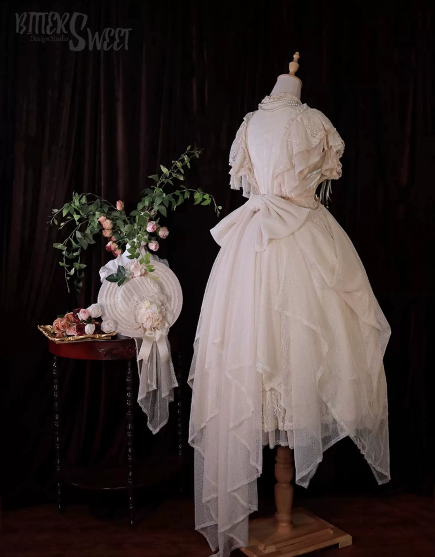 BittterSweet - Vintage Lolita OP Dress, Lace Long Dress - Image 20