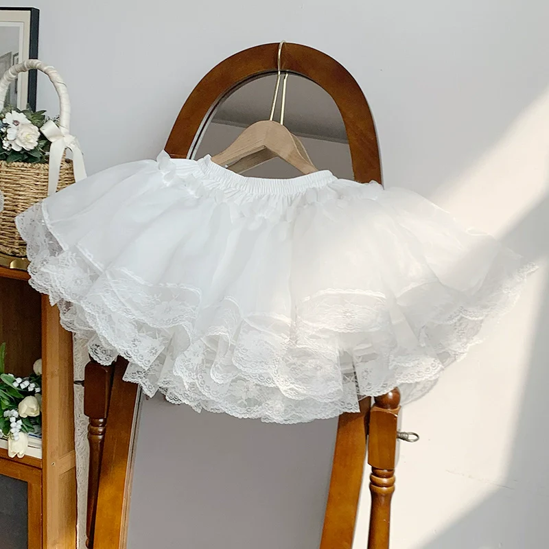 With PUJI - Kiss Kiss - Vintage Lolita OP Dress Maid Lolita Apron Dress - Image 35