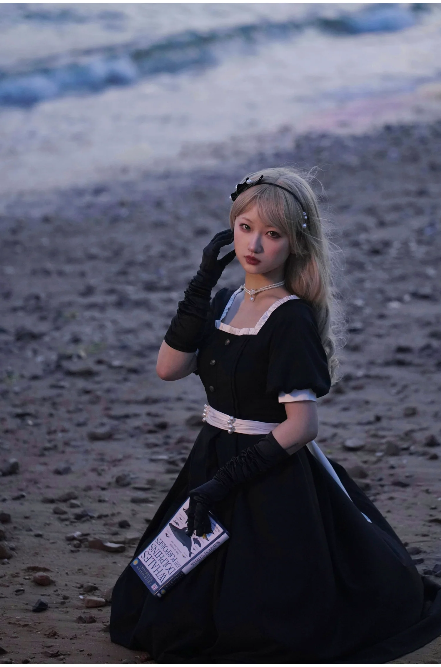HuTaoMuJK - Thoughts - Vintage Lolita OP Dress Square Neckline Black Lolita Dress - Image 25