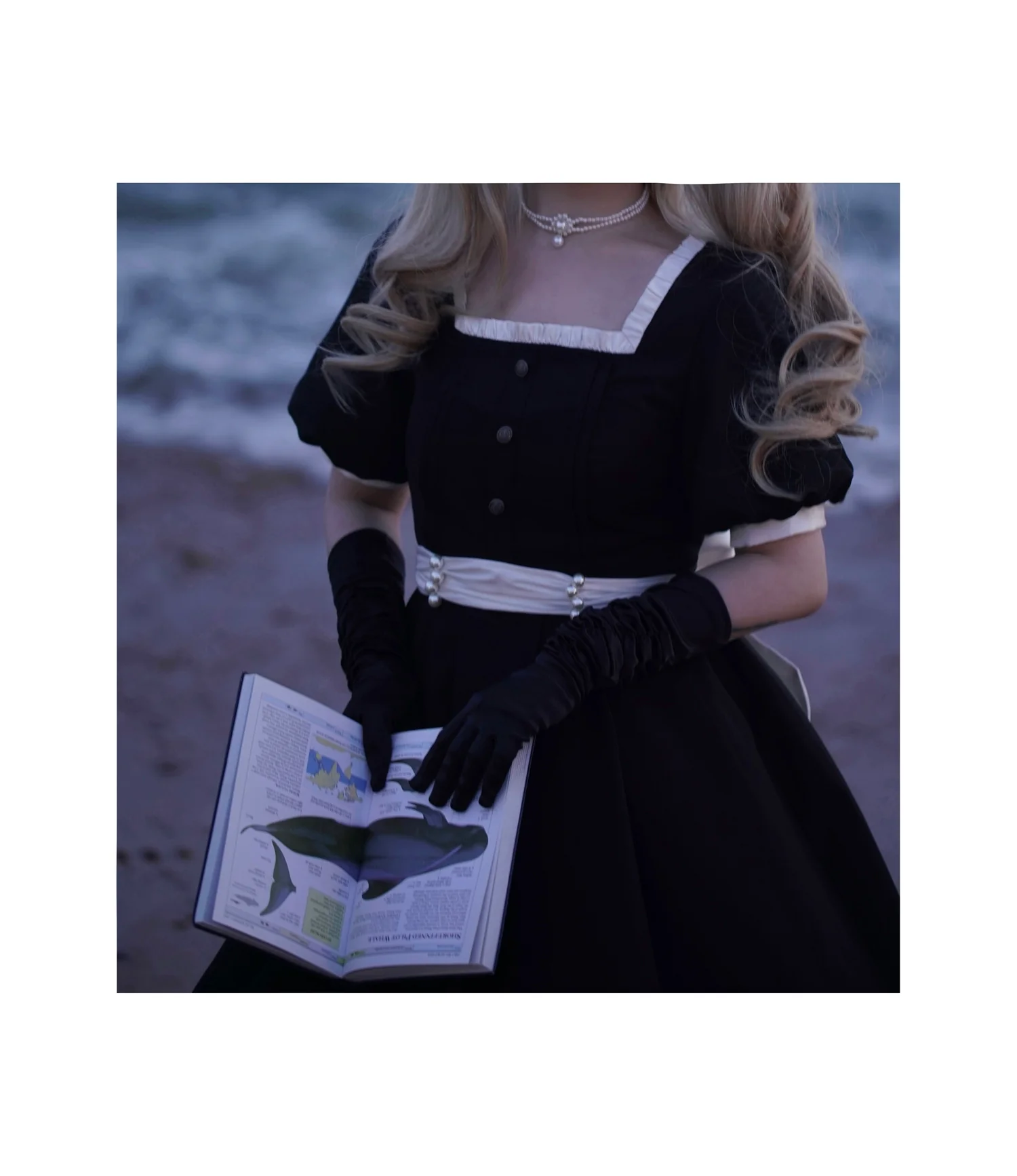 HuTaoMuJK - Thoughts - Vintage Lolita OP Dress Square Neckline Black Lolita Dress - Image 39