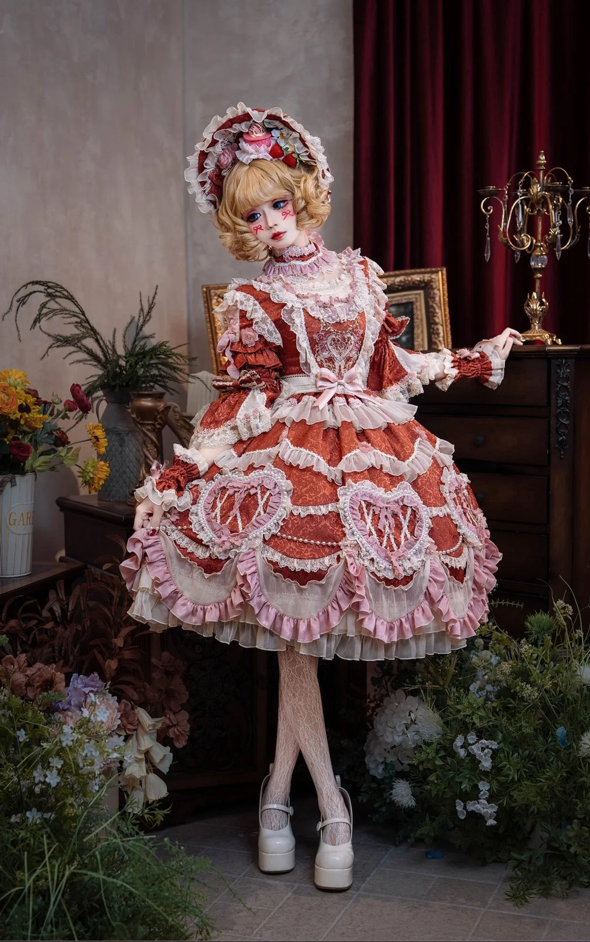 Antique Cake - Vintage Lolita OP Princess Dress Gorgeous Lolita Outfit - Image 13