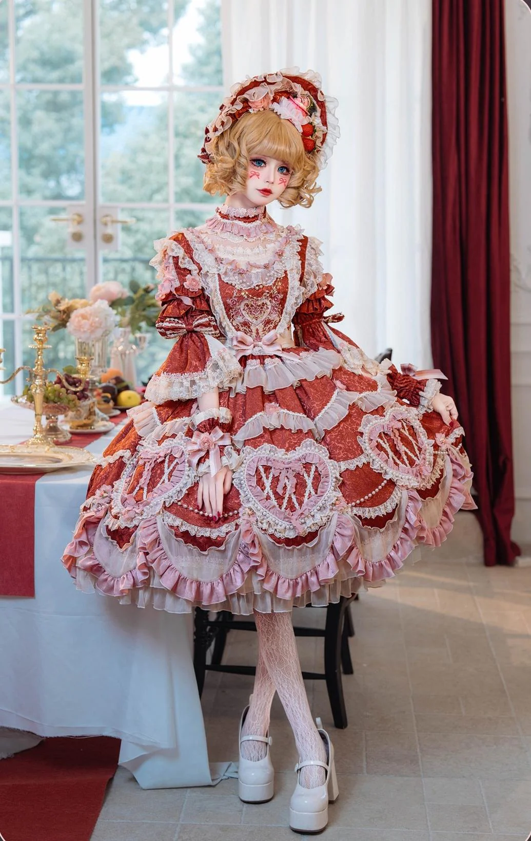 Antique Cake - Vintage Lolita OP Princess Dress Gorgeous Lolita Outfit - Image 14