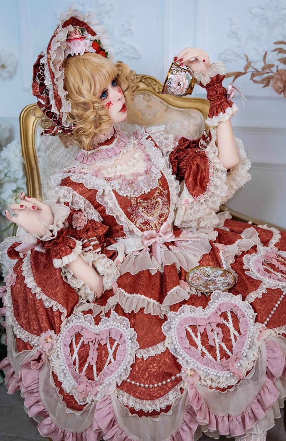 Antique Cake - Vintage Lolita OP Princess Dress Gorgeous Lolita Outfit - Image 16