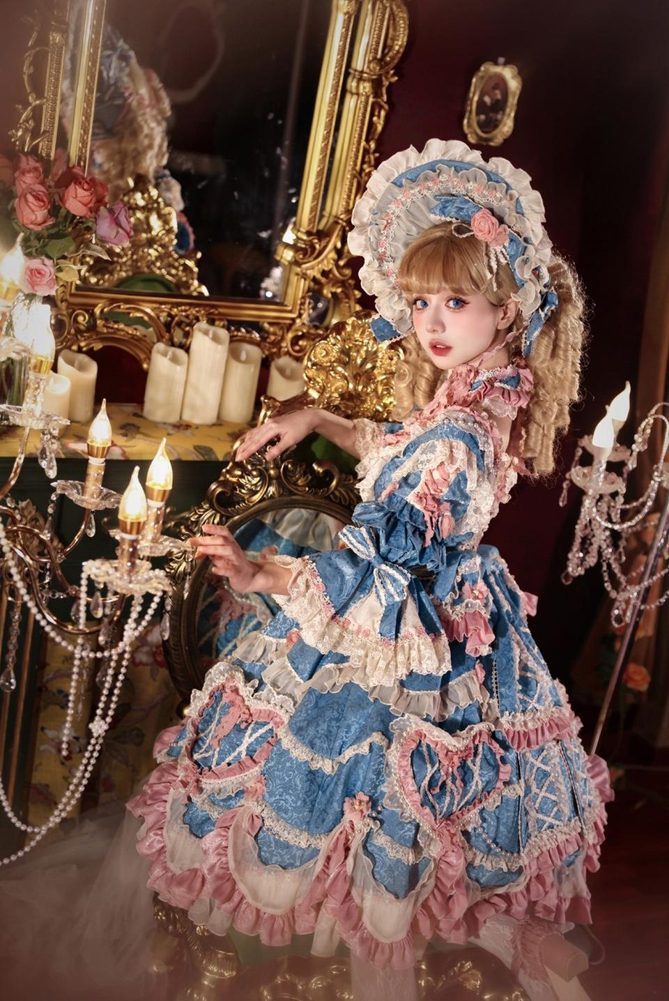 Antique Cake - Vintage Lolita OP Princess Dress Gorgeous Lolita Outfit - Image 3