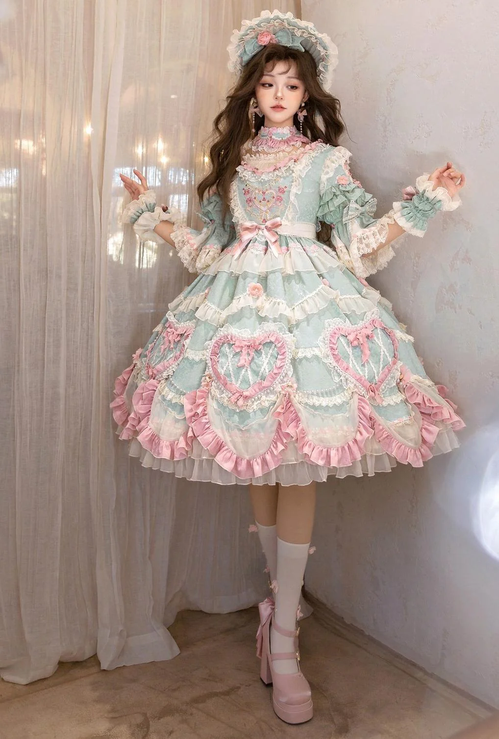 Antique Cake - Vintage Lolita OP Princess Dress Gorgeous Lolita Outfit - Image 30