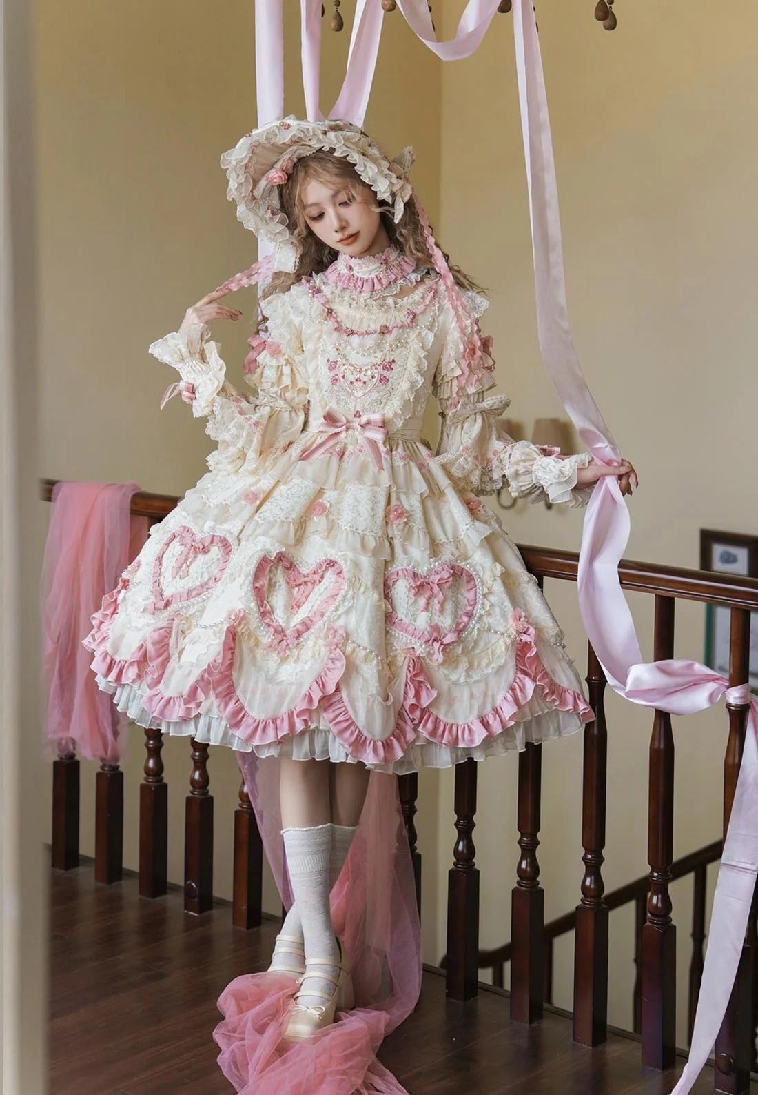 Antique Cake - Vintage Lolita OP Princess Dress Gorgeous Lolita Outfit - Image 32
