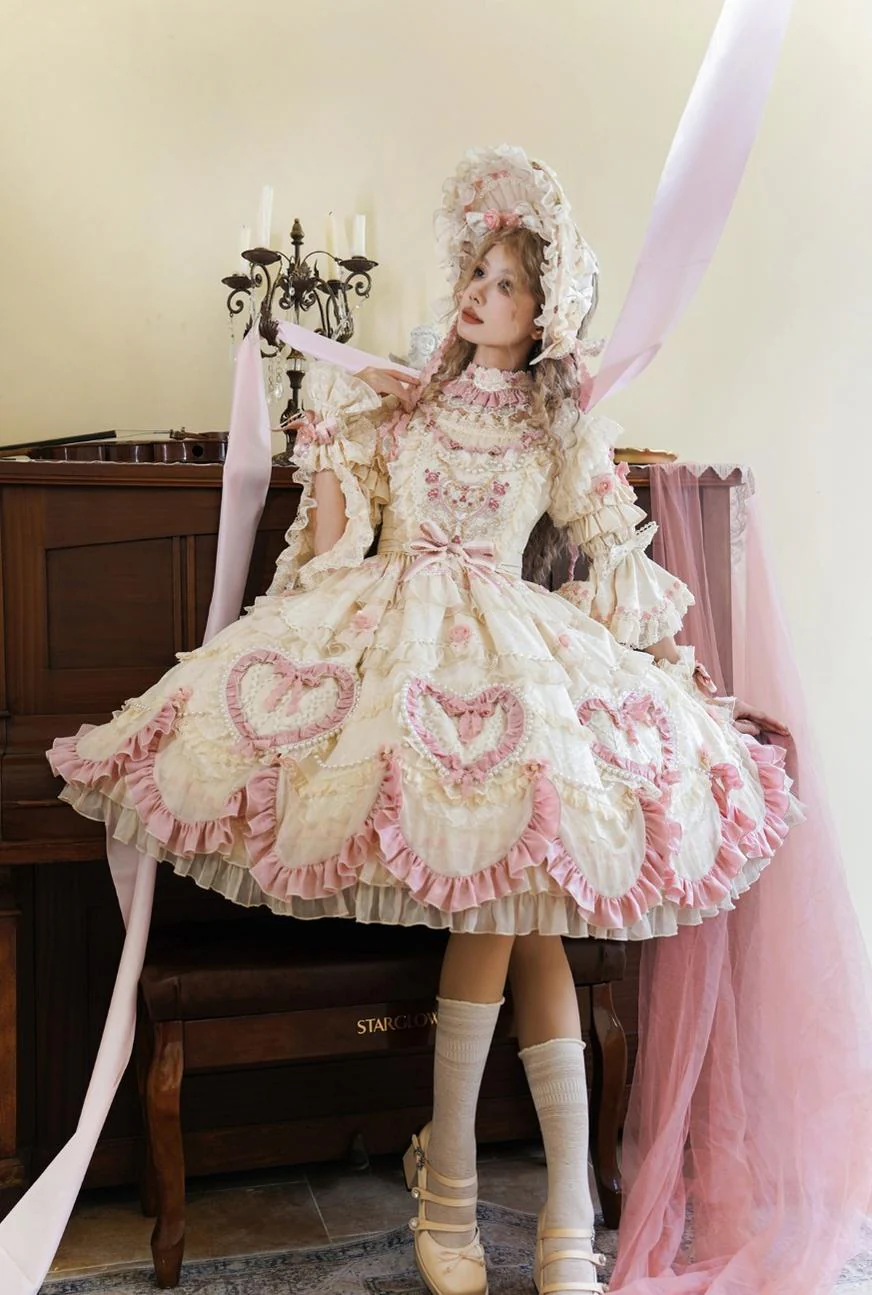 Antique Cake - Vintage Lolita OP Princess Dress Gorgeous Lolita Outfit - Image 36