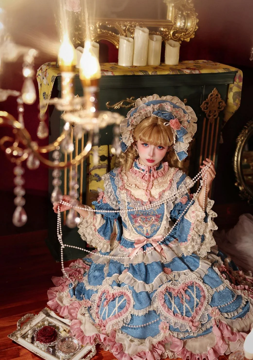 Antique Cake - Vintage Lolita OP Princess Dress Gorgeous Lolita Outfit - Image 4