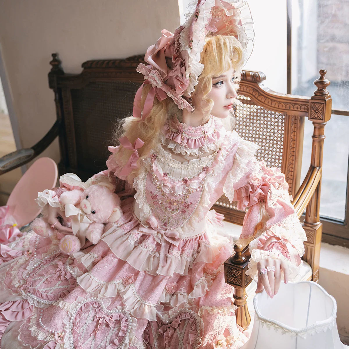 Antique Cake - Vintage Lolita OP Princess Dress Gorgeous Lolita Outfit - Image 7