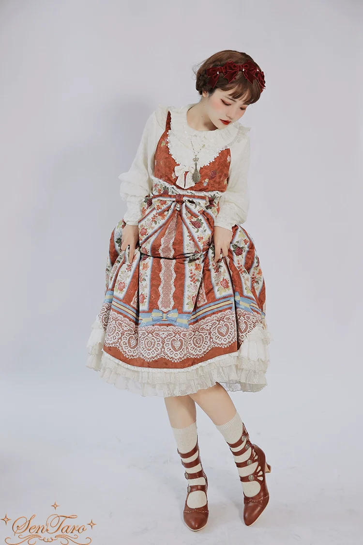 Floral Carved - Vintage Lolita Shoes Mary Jane Hollow-out Ankle Boots - Image 24