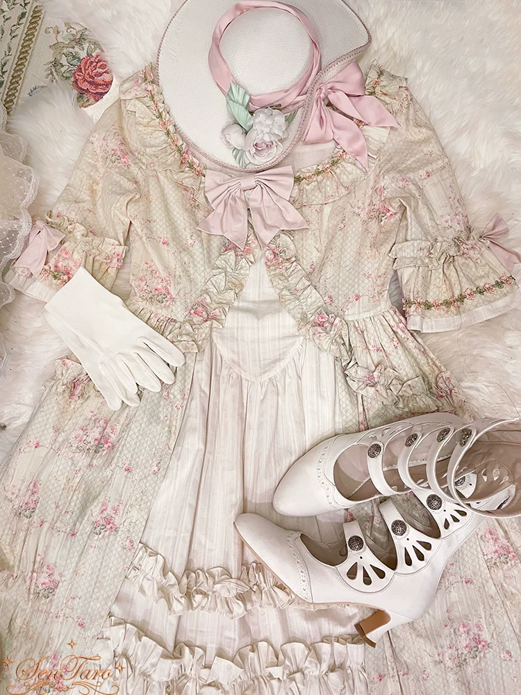 Floral Carved - Vintage Lolita Shoes Mary Jane Hollow-out Ankle Boots - Image 30