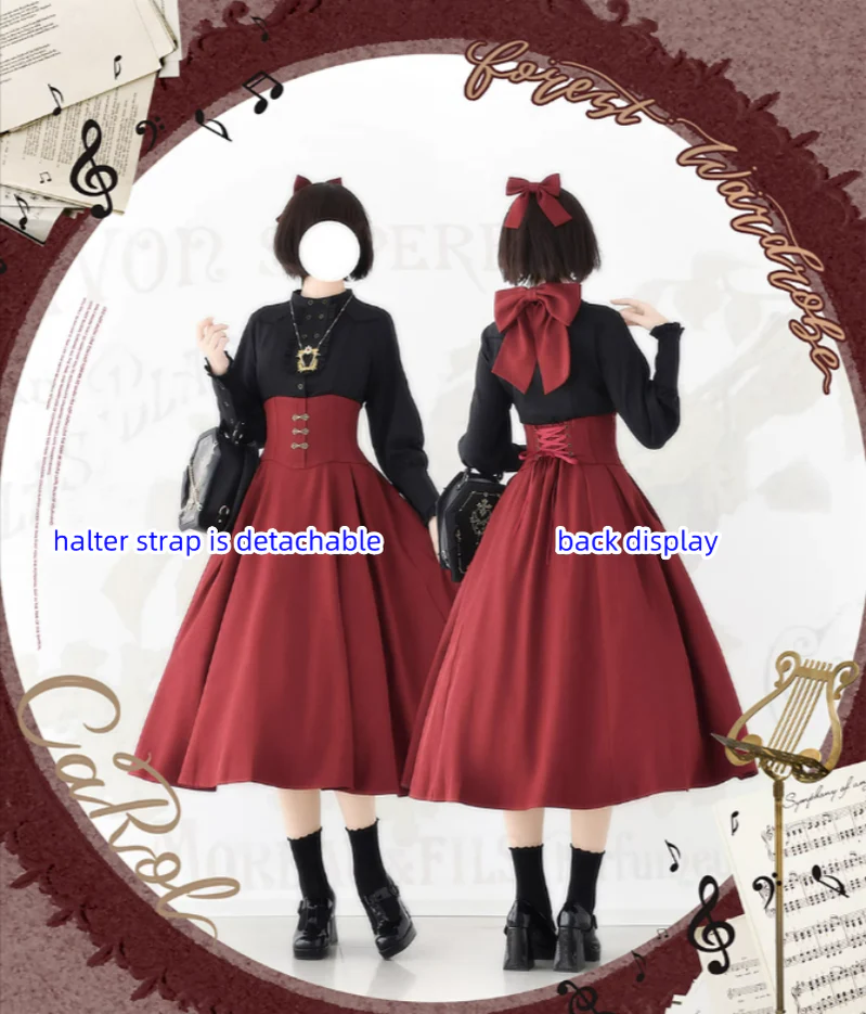 Vintage Lolita Fishbone Halter SK, Autumn Jacket - Image 11