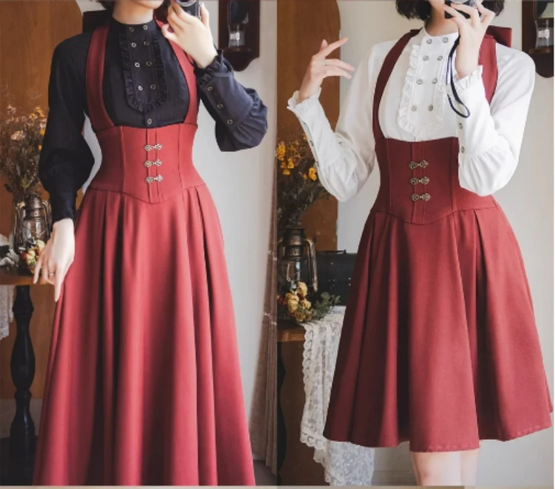 Vintage Lolita Fishbone Halter SK, Autumn Jacket - Image 15