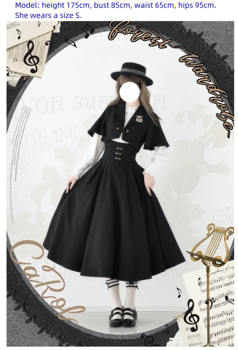 Vintage Lolita Fishbone Halter SK, Autumn Jacket - Image 20