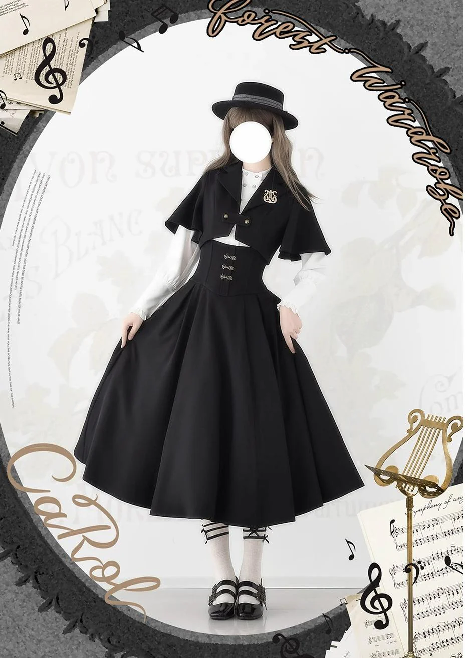 Vintage Lolita Fishbone Halter SK, Autumn Jacket - Image 22