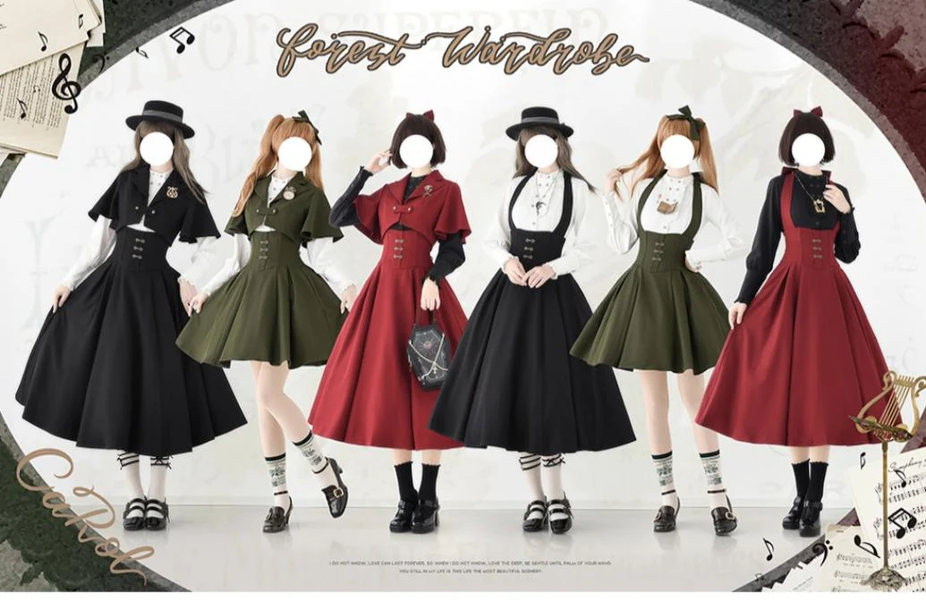 Vintage Lolita Fishbone Halter SK, Autumn Jacket - Image 23