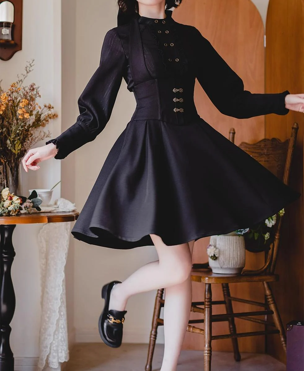 Vintage Lolita Fishbone Halter SK, Autumn Jacket - Image 26