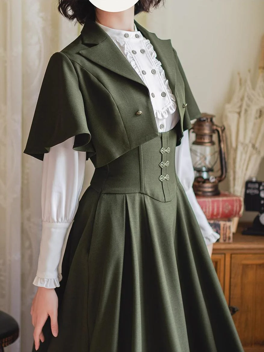 Vintage Lolita Fishbone Halter SK, Autumn Jacket - Image 31
