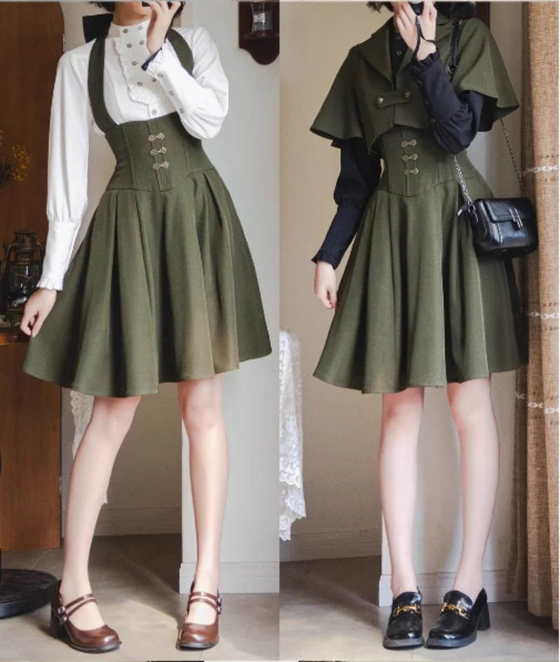 Vintage Lolita Fishbone Halter SK, Autumn Jacket - Image 34