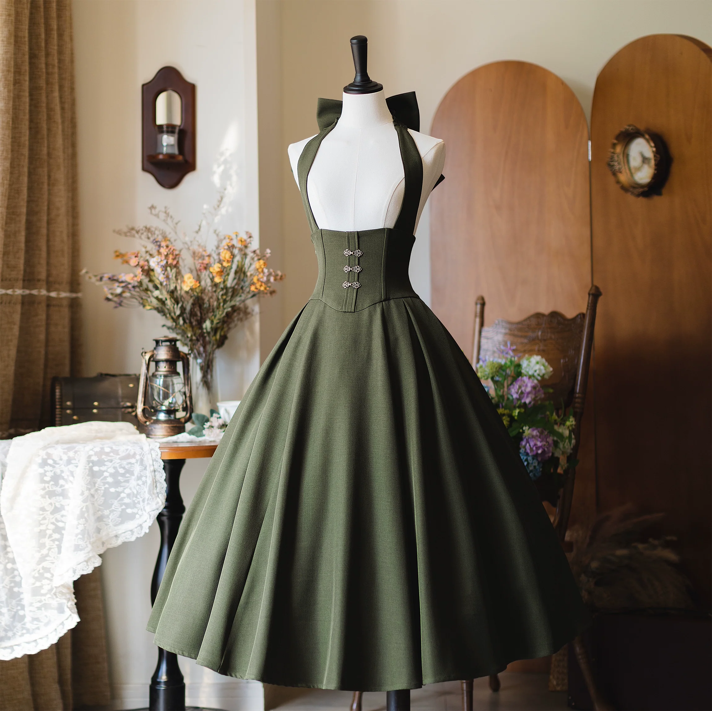 Vintage Lolita Fishbone Halter SK, Autumn Jacket - Image 35